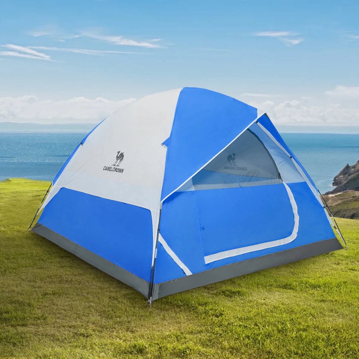 3-4 Person Waterproof Lightweight Dome Camping Tent with Carry Bag O837