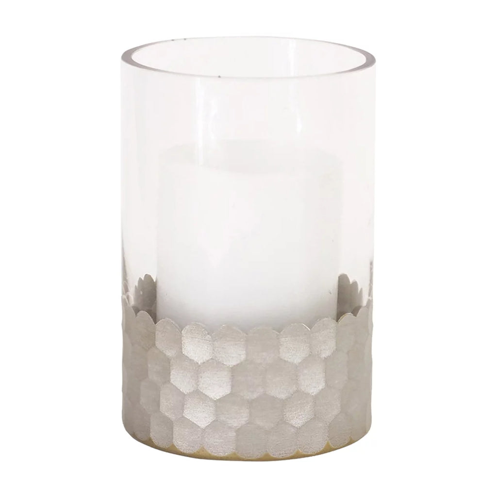 Honeycomb Glass Candle Holder Set of 2 G1755