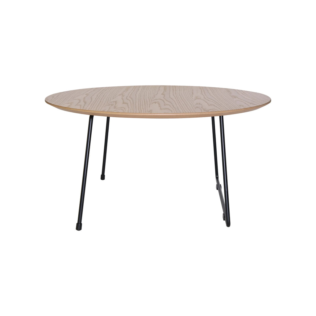Mid Century Modern Round Coffee Table with Wood Top B1961