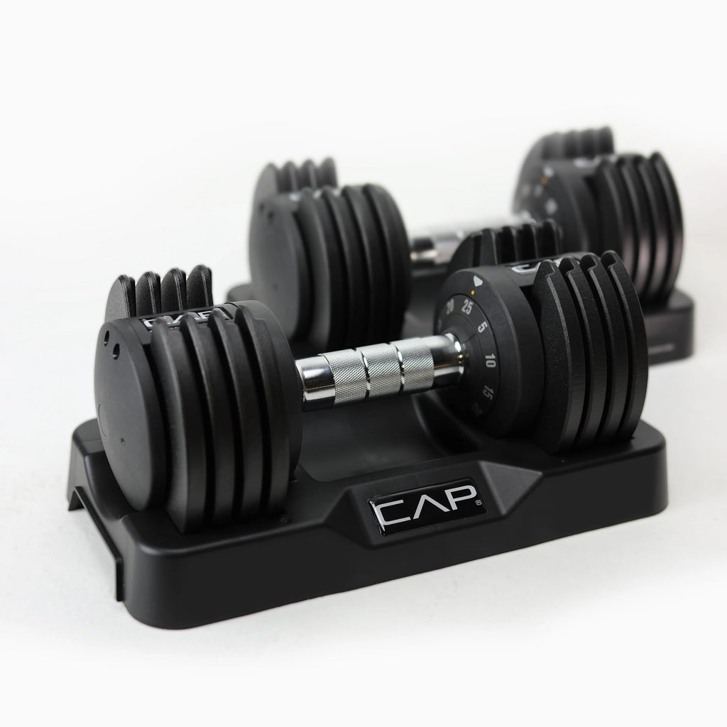 25 lb Adjustable Dumbbell Set, Pair, Black R11426