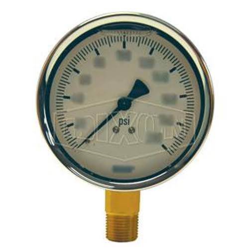 0-1000 PSI Brass Liquid Filled Gauge O1006