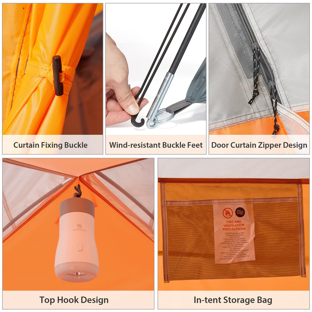 3-4 Person Waterproof Lightweight Dome Camping Tent with Carry Bag O837