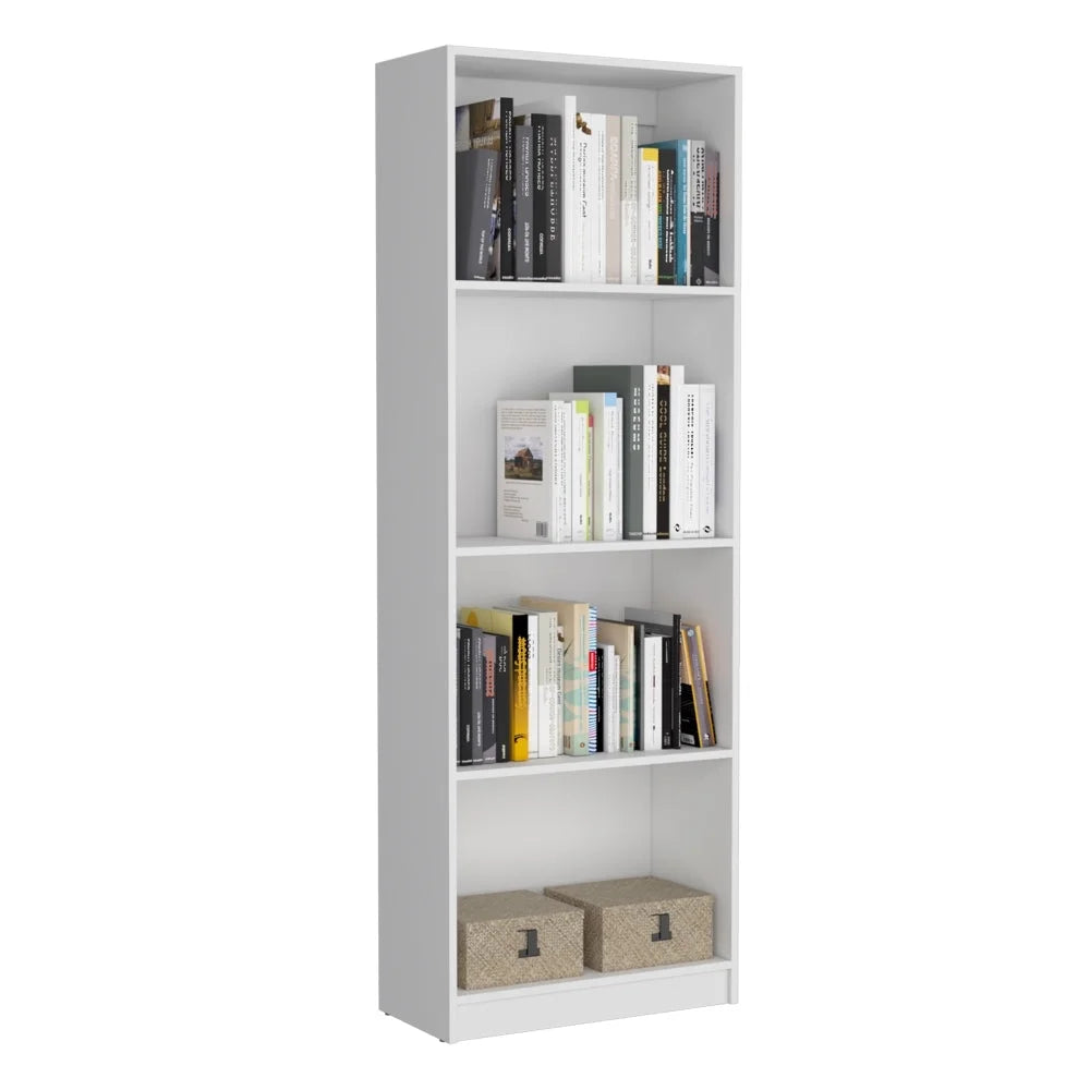 White 2 Piece Living Room Set with 2 Bookcases K301376
