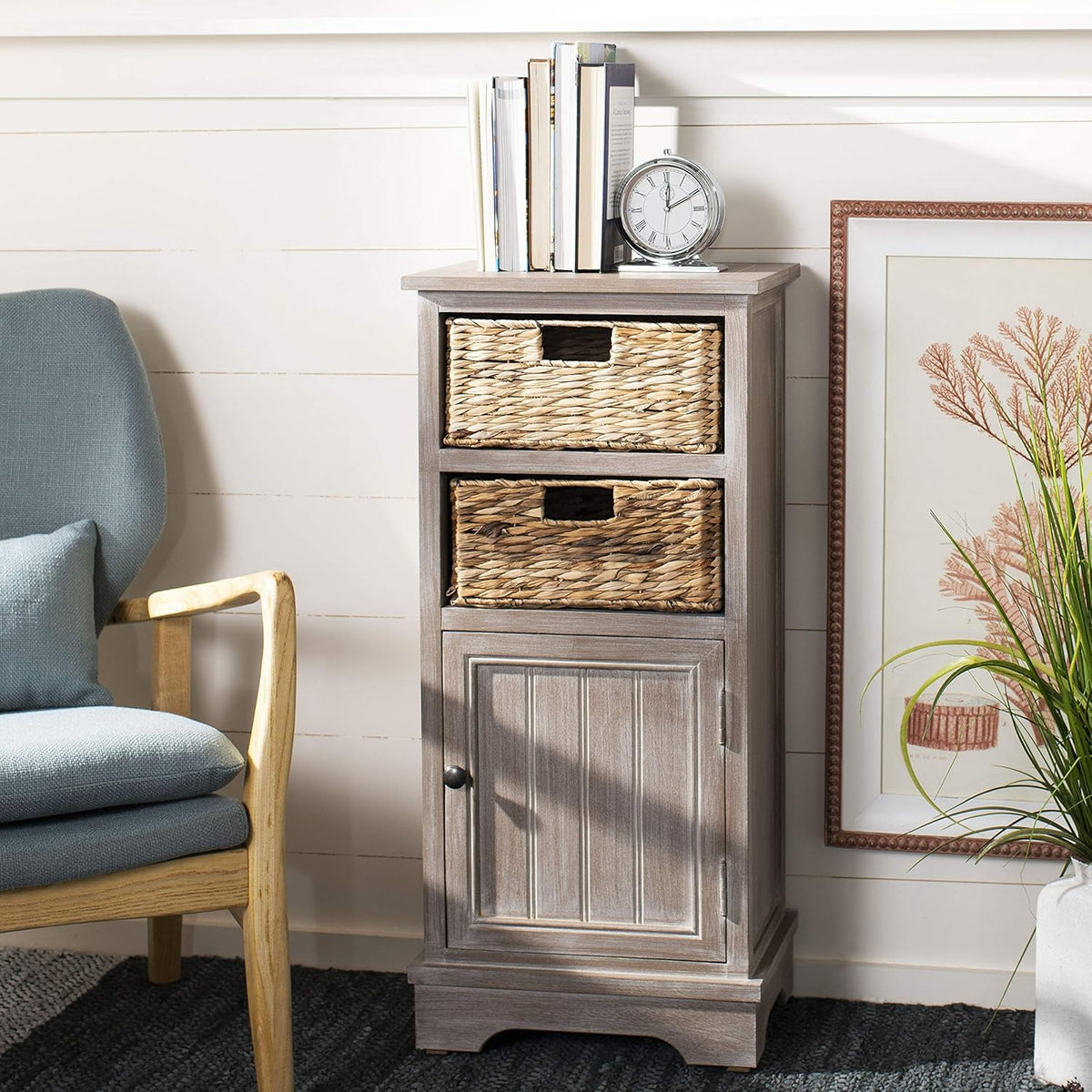 Distressed Black Cabinet N925716