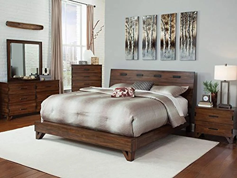 Dark Amber Coffee Bean 5-drawer Chest W225