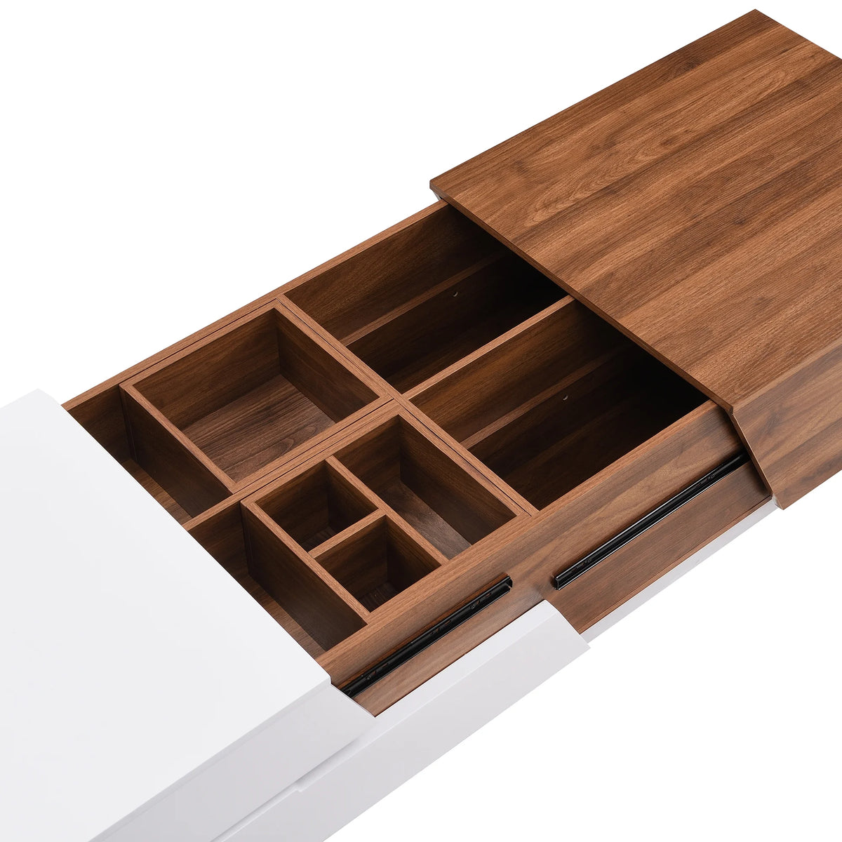 Extendable Coffee Table with Sliding Top and Storage Drawers A59539