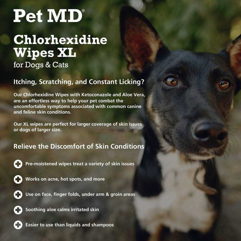 Chlorhexidine Antiseptic Dog & Cat Wipes B9143
