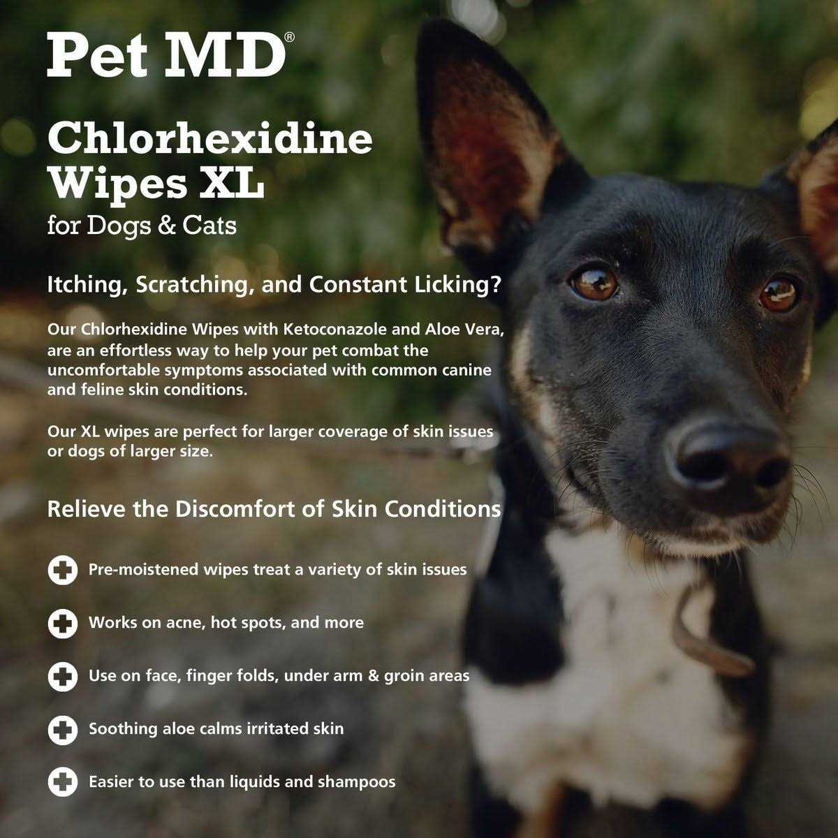 Chlorhexidine Antiseptic Dog & Cat Wipes B9143