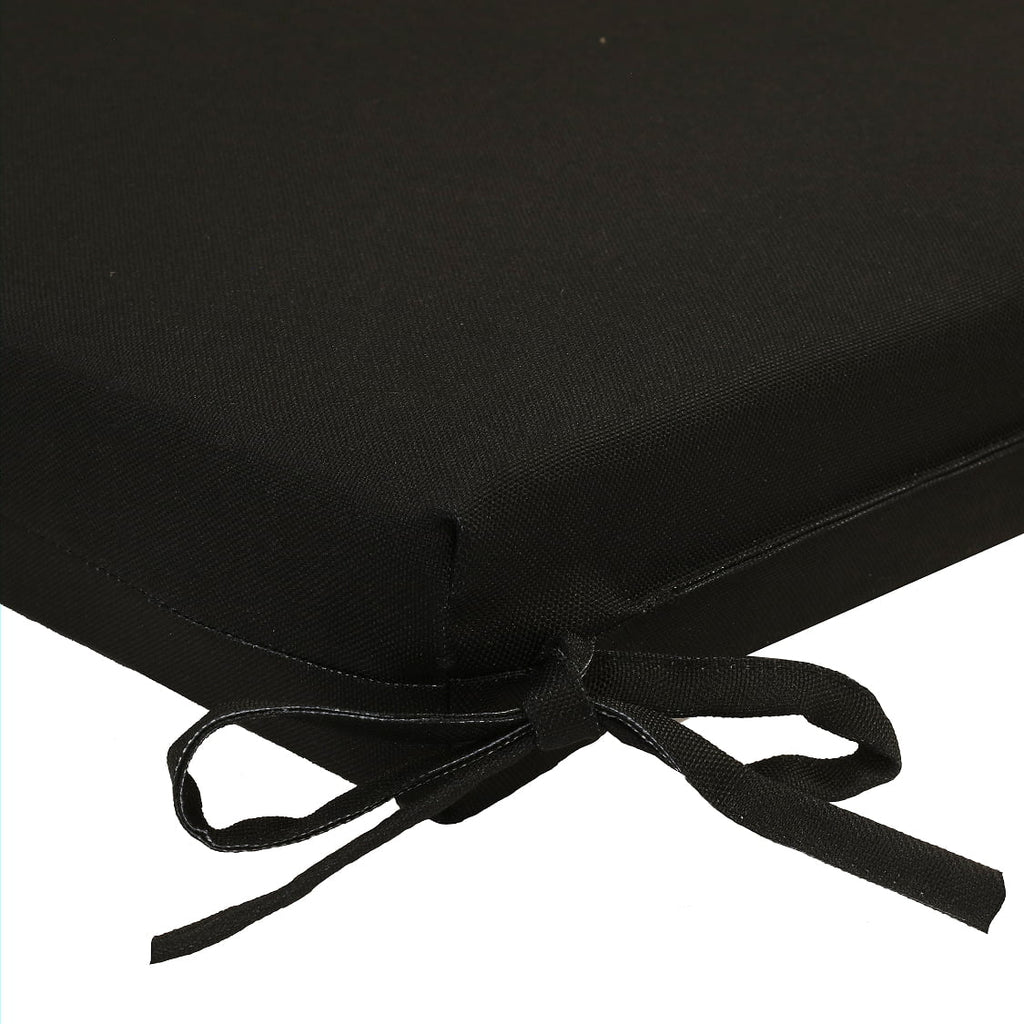 Seat Cushion 18 x 19 in Solid Black Q76354