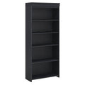 5 Shelf Bookcase in Antique Black Y6883