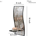 Brown Mosaic Glass Wall Candle Sconces Set Of 2 H672393