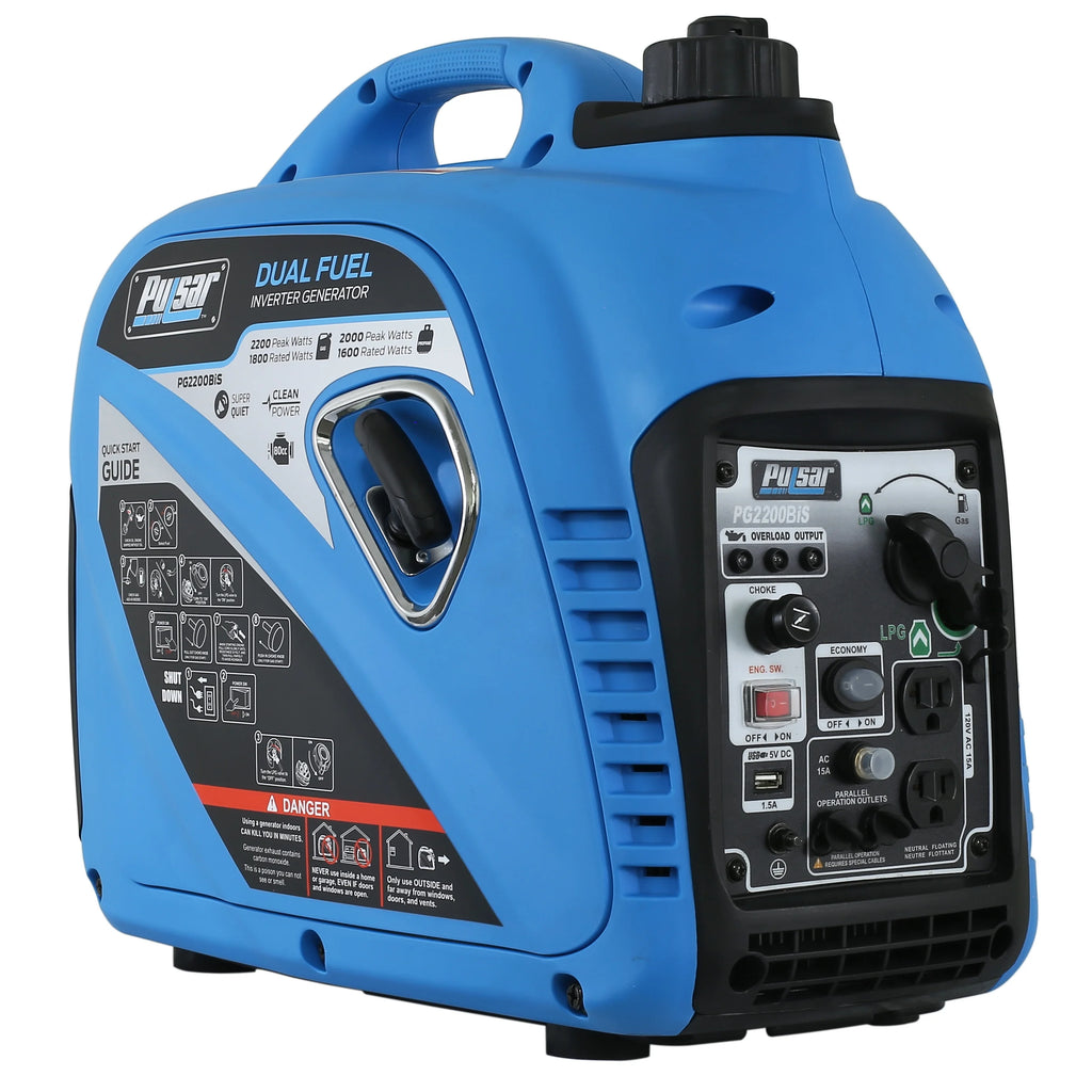 2,200 Watt Dual-Fuel Portable Inverter Generator D904629