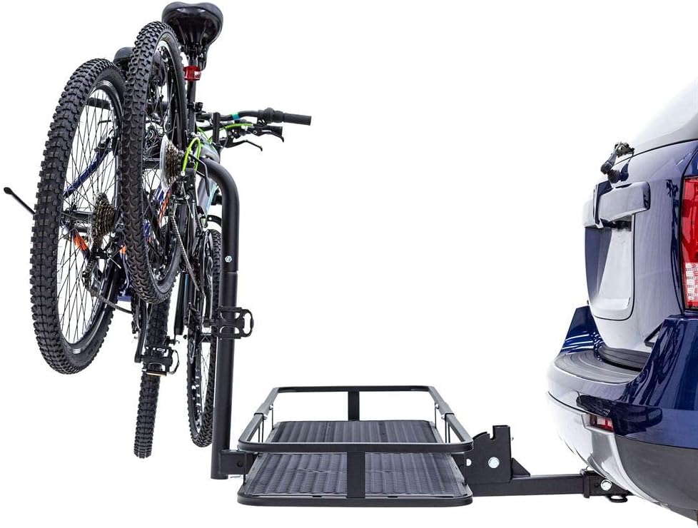 Steel Basket Cargo Carrier with Bike Rack, Fits 4 Bikes A537879