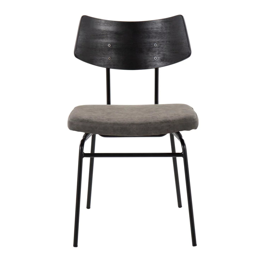 Set Of 2 Chair With Black Metal Finish F942505
