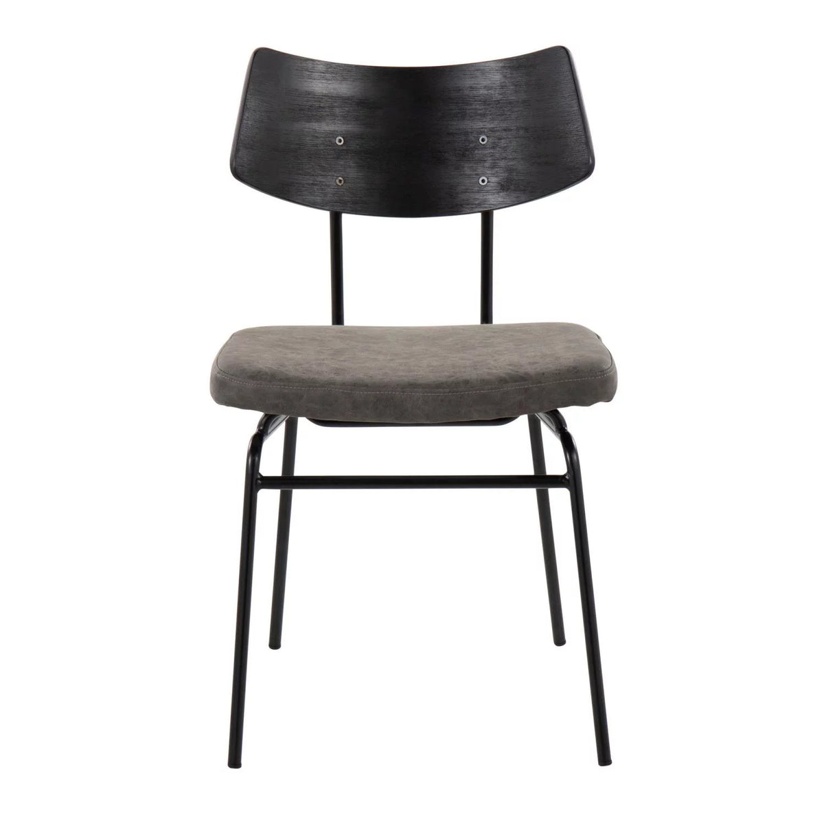 Set Of 2 Chair With Black Metal Finish F942505