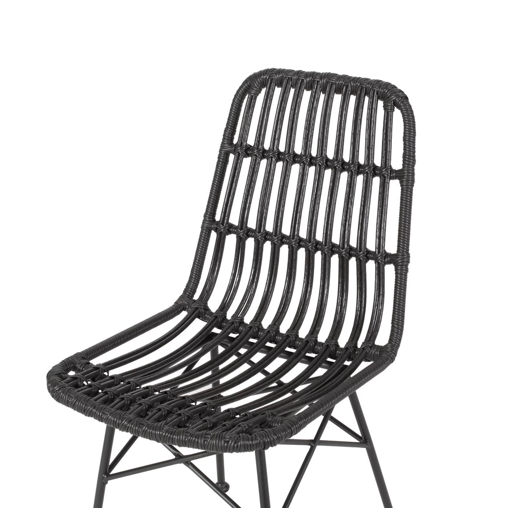 Outdoor Wicker Dining Chairs Set of 2 H462360