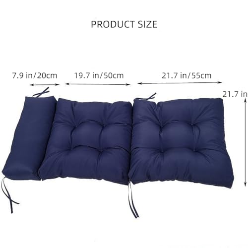 Water Resistant High Back Chair Cushion with Ties V402792