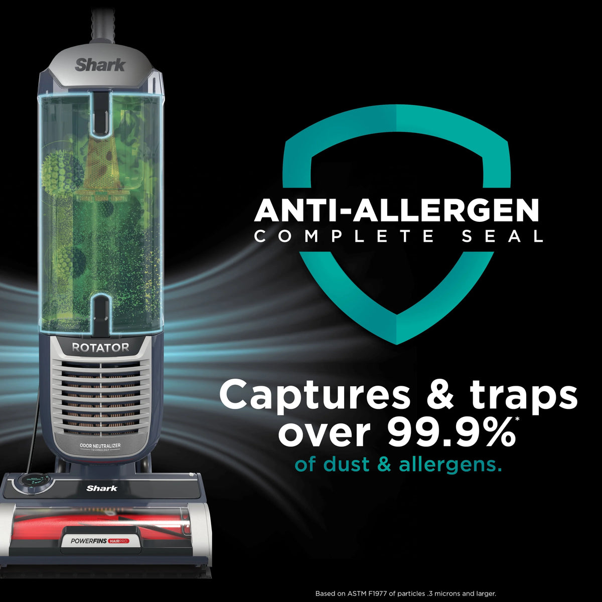 Upright Vacuum with PowerFins HairPro and Odor Neutralizer E37916