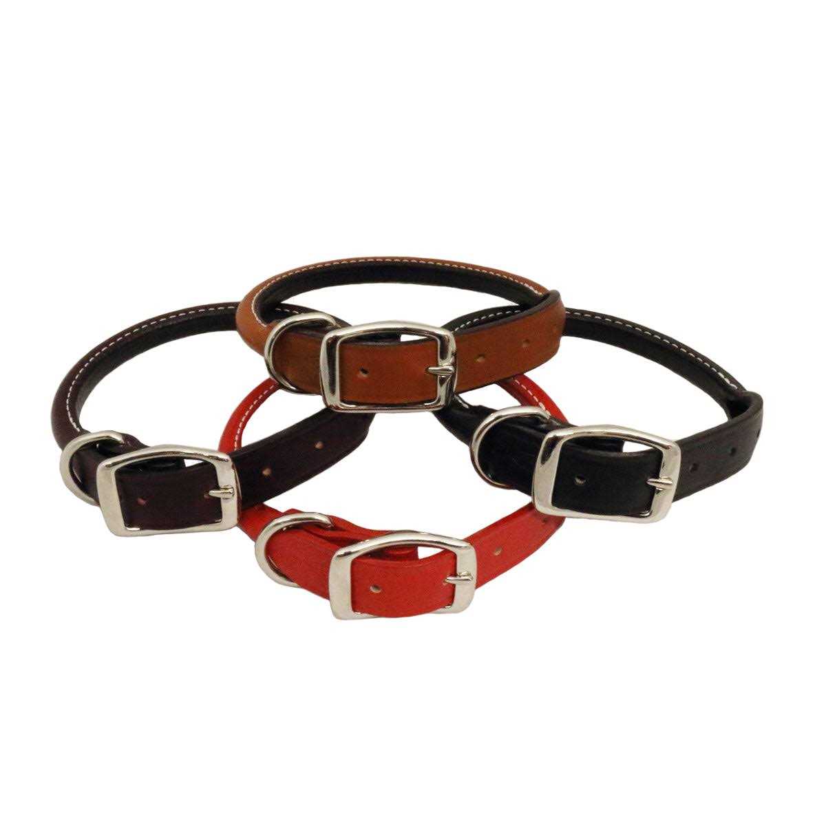Leather Rolled Dog Collar A19880