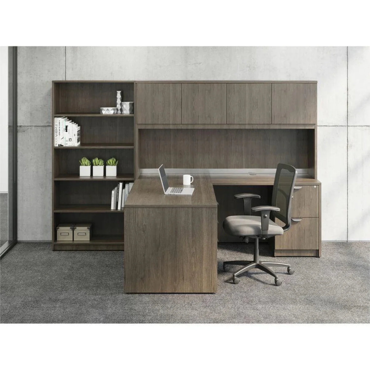 24 x 42 in. Gray Elm Laminate Desk Unit A815