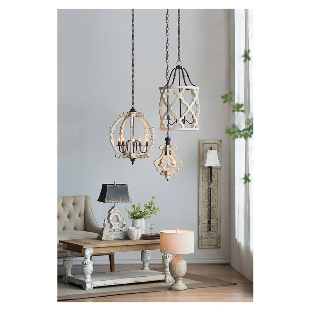1-Light Chandelier 84" Beige E41047