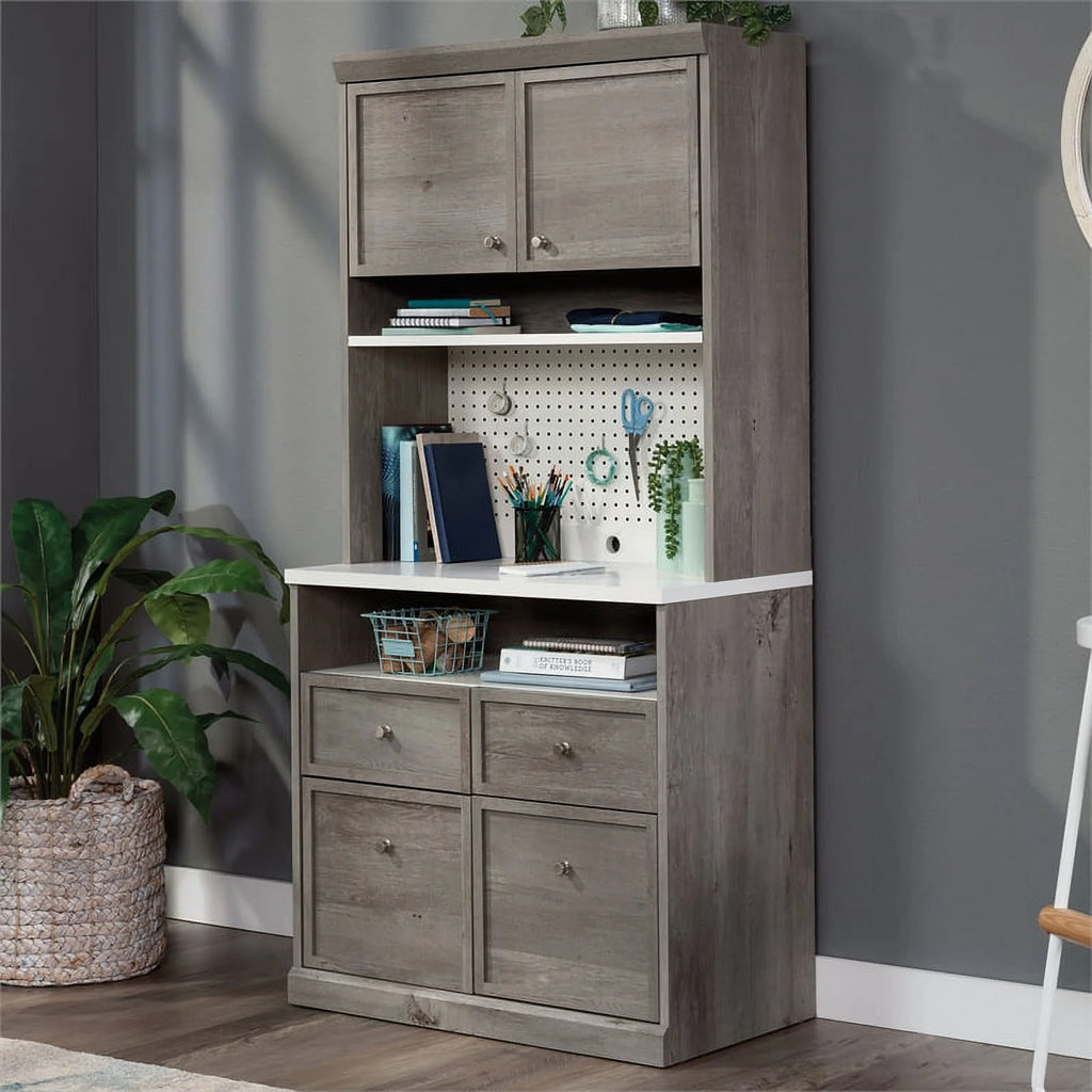 Engineered Wood Storage Hutch in Mystic Oak Finish I263199
