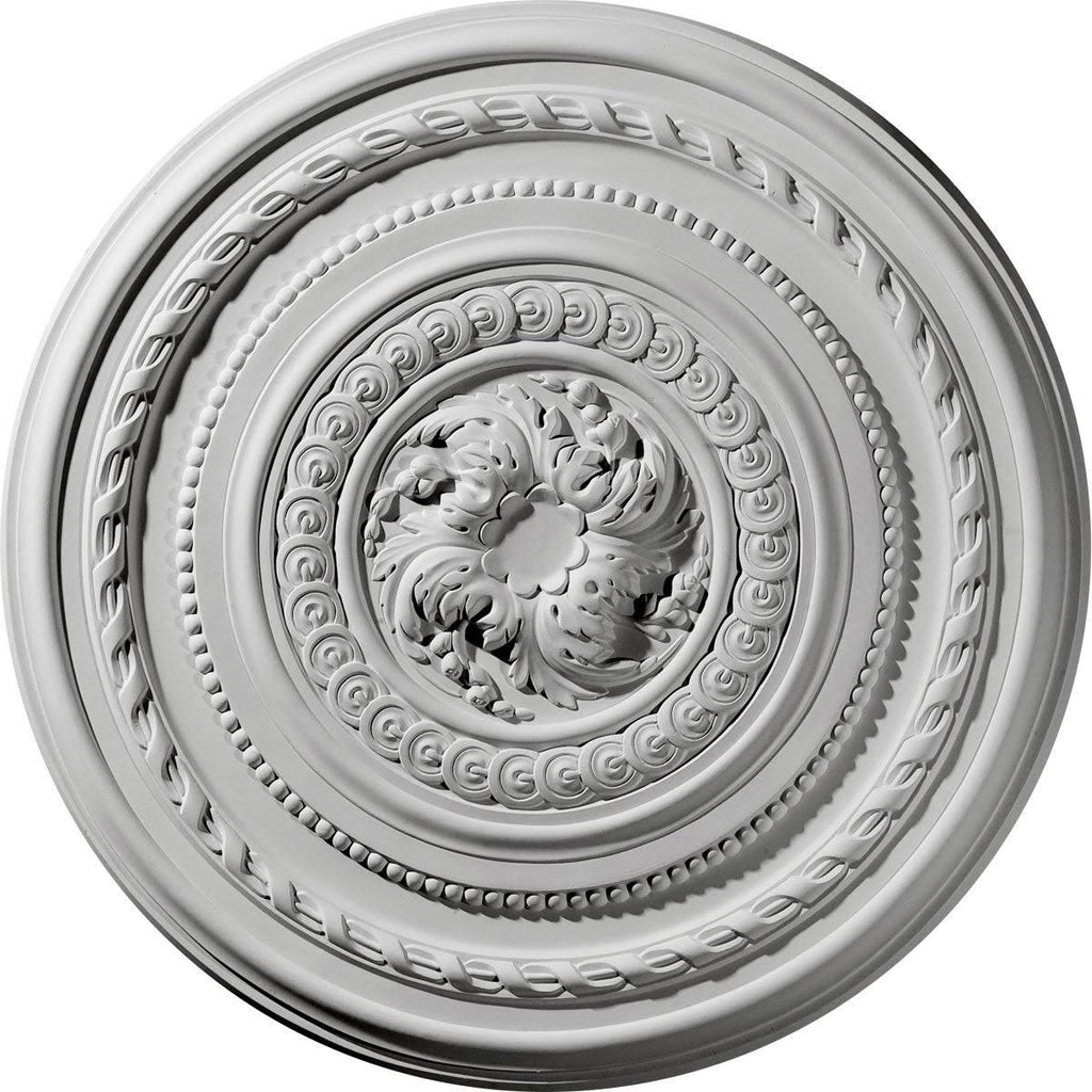 Hand-Painted Silver Ceiling Medallion E444