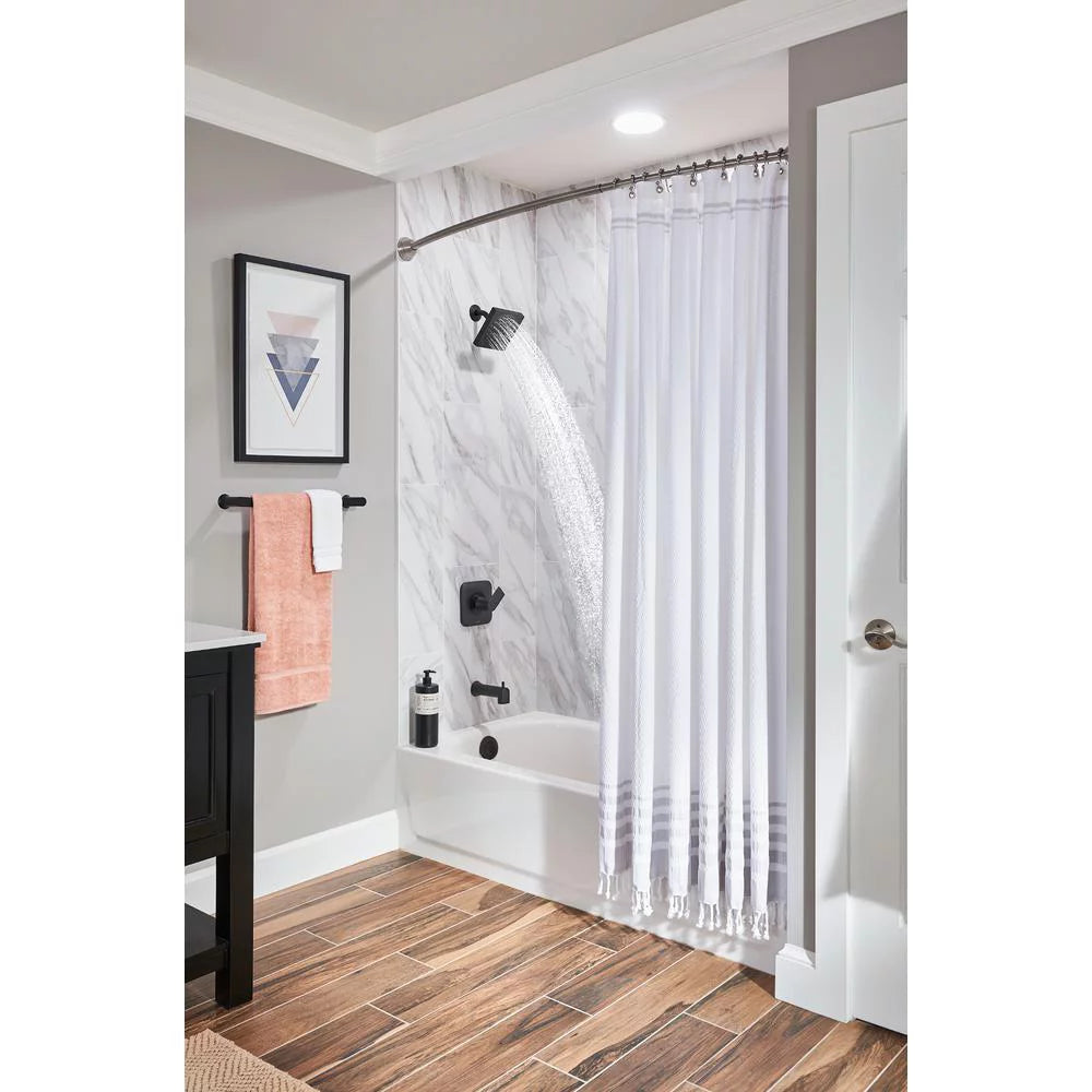 1-Handle Matte Black Tub and Shower Faucet Q90761