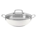 Matte White Stainless Steel All Purpose Pan with Cover G717107