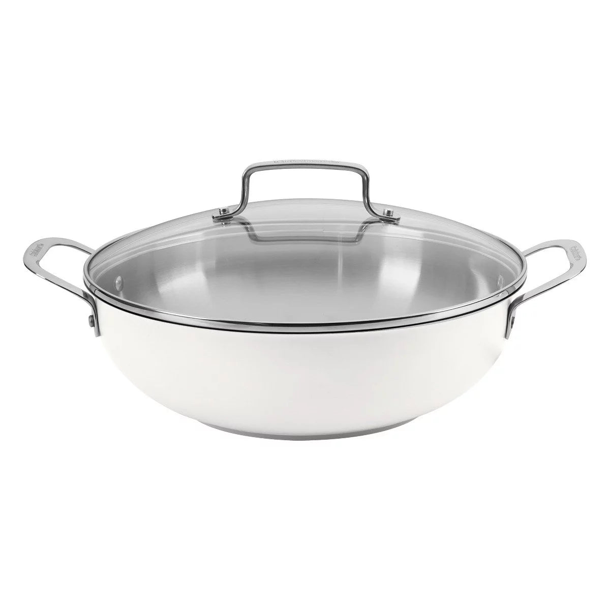 Matte White Stainless Steel All Purpose Pan with Cover G717107