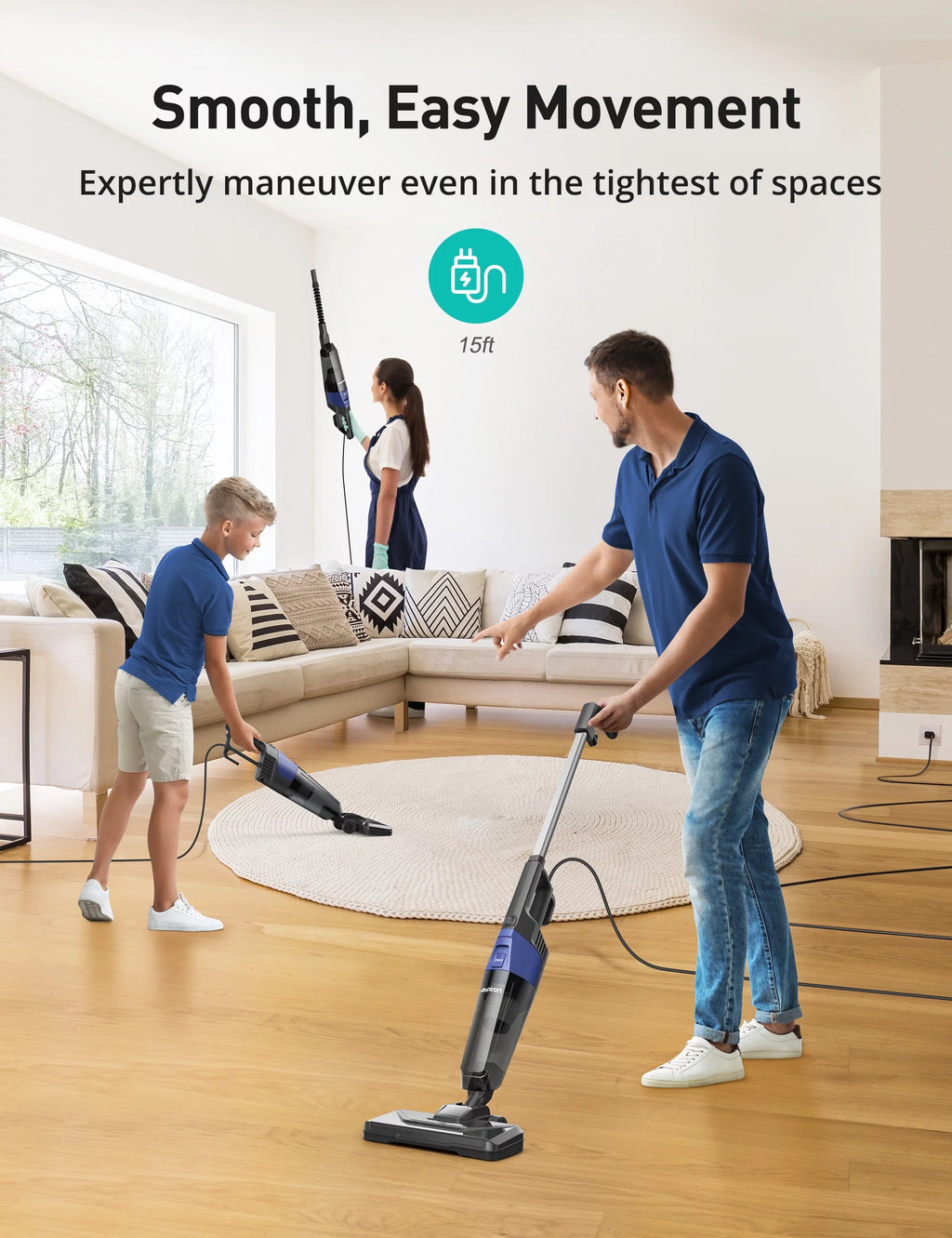 Lightweight Corded Upright and Handheld Multi-Surface Vacuum O1486