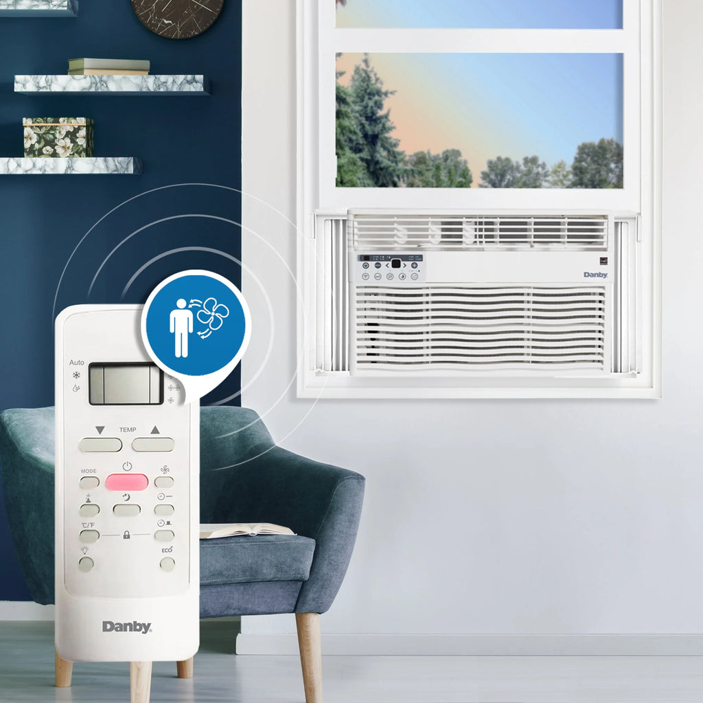 8,000 BTU White Window Air Conditioner with WiFi F9725