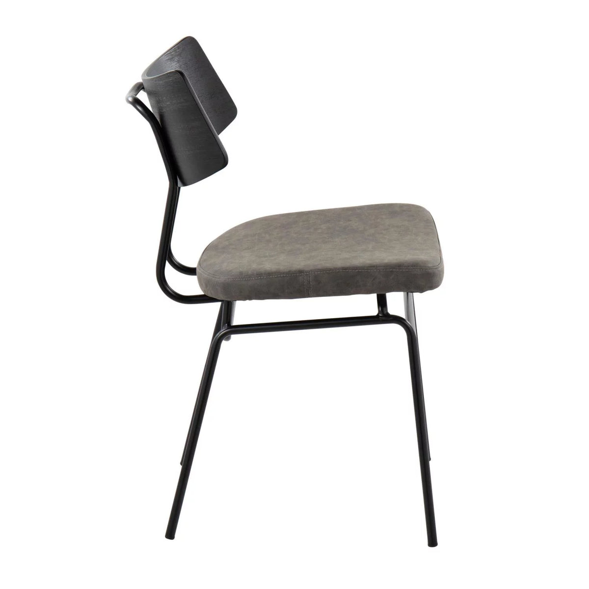 Set Of 2 Chair With Black Metal Finish F942505