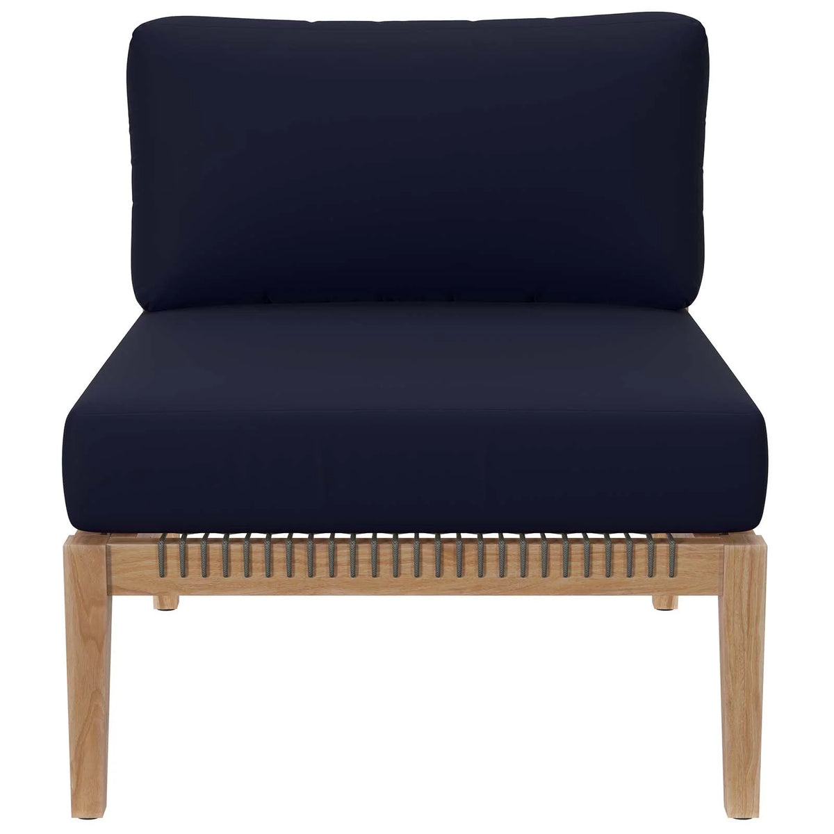 Gray Navy Teak Wood Outdoor Chair T1908