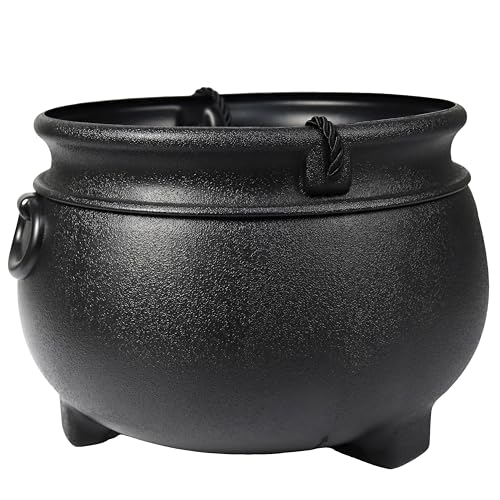 12" Black Plastic Cauldron B93202