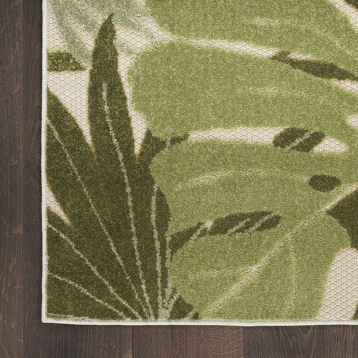 4' x 6' Ivory Green Area Rug P7258