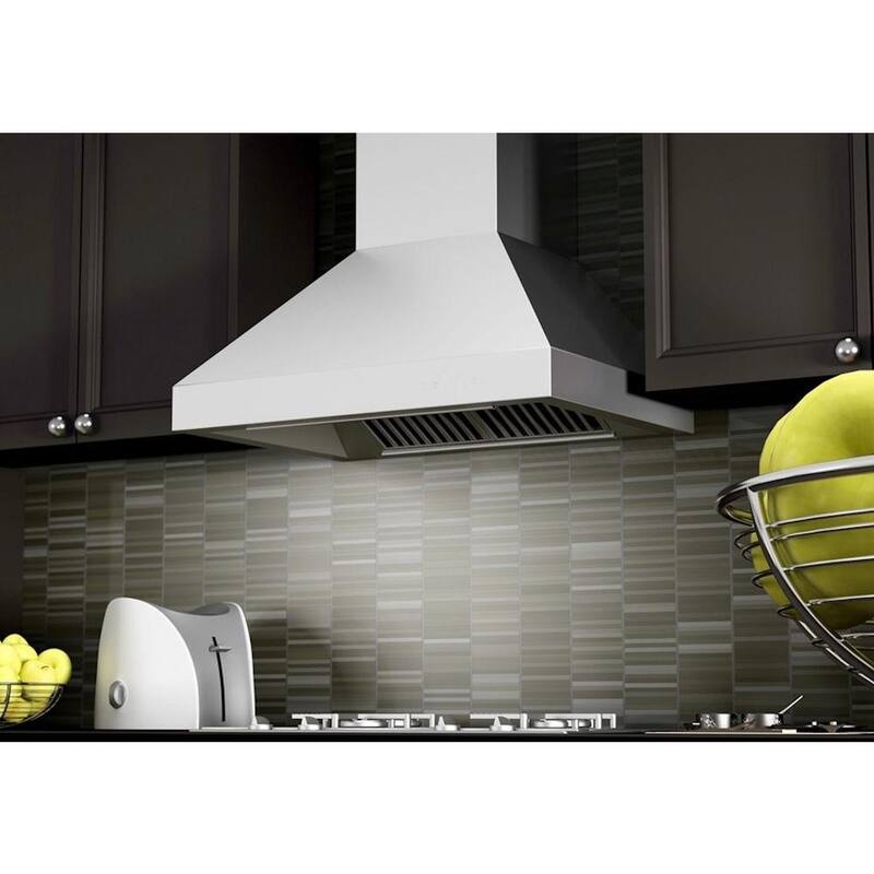36 in. 500 CFM Convertible Wall Mount Range Hood in Stainless Steel W716814