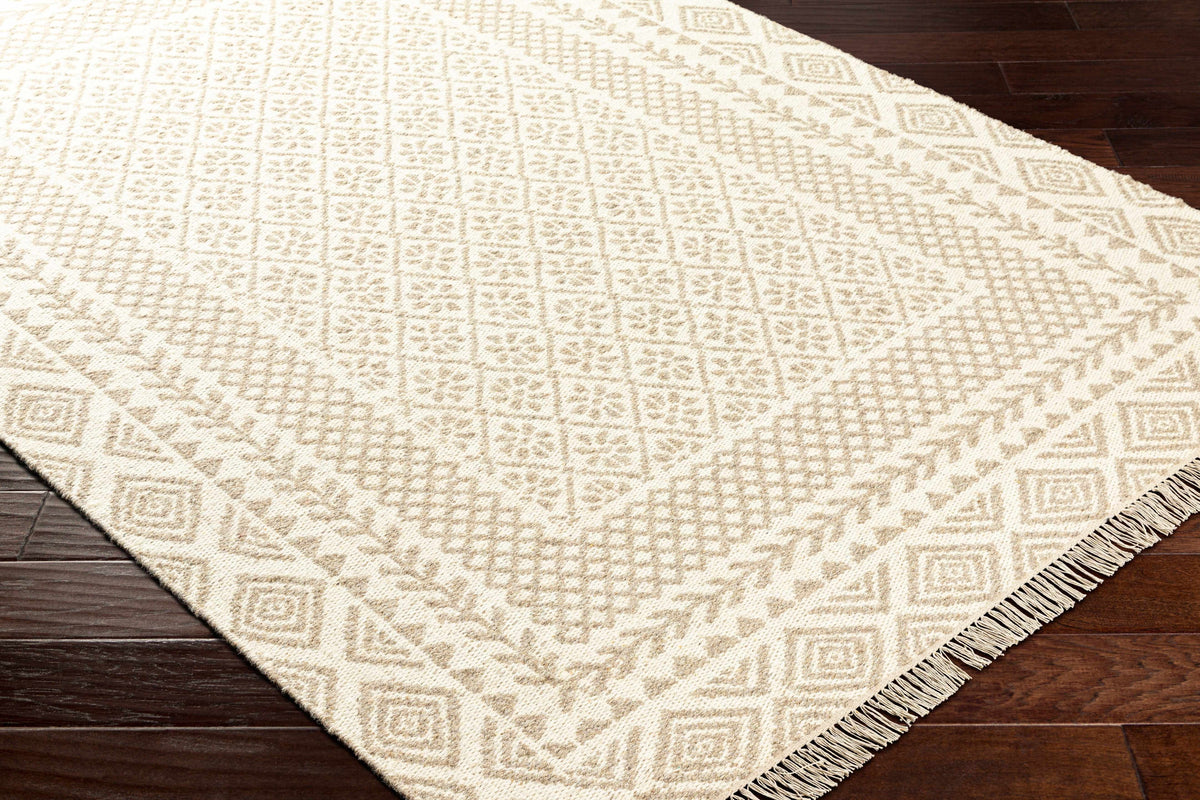 Brown Gray Wool 8' x 10' Area Rug X4026