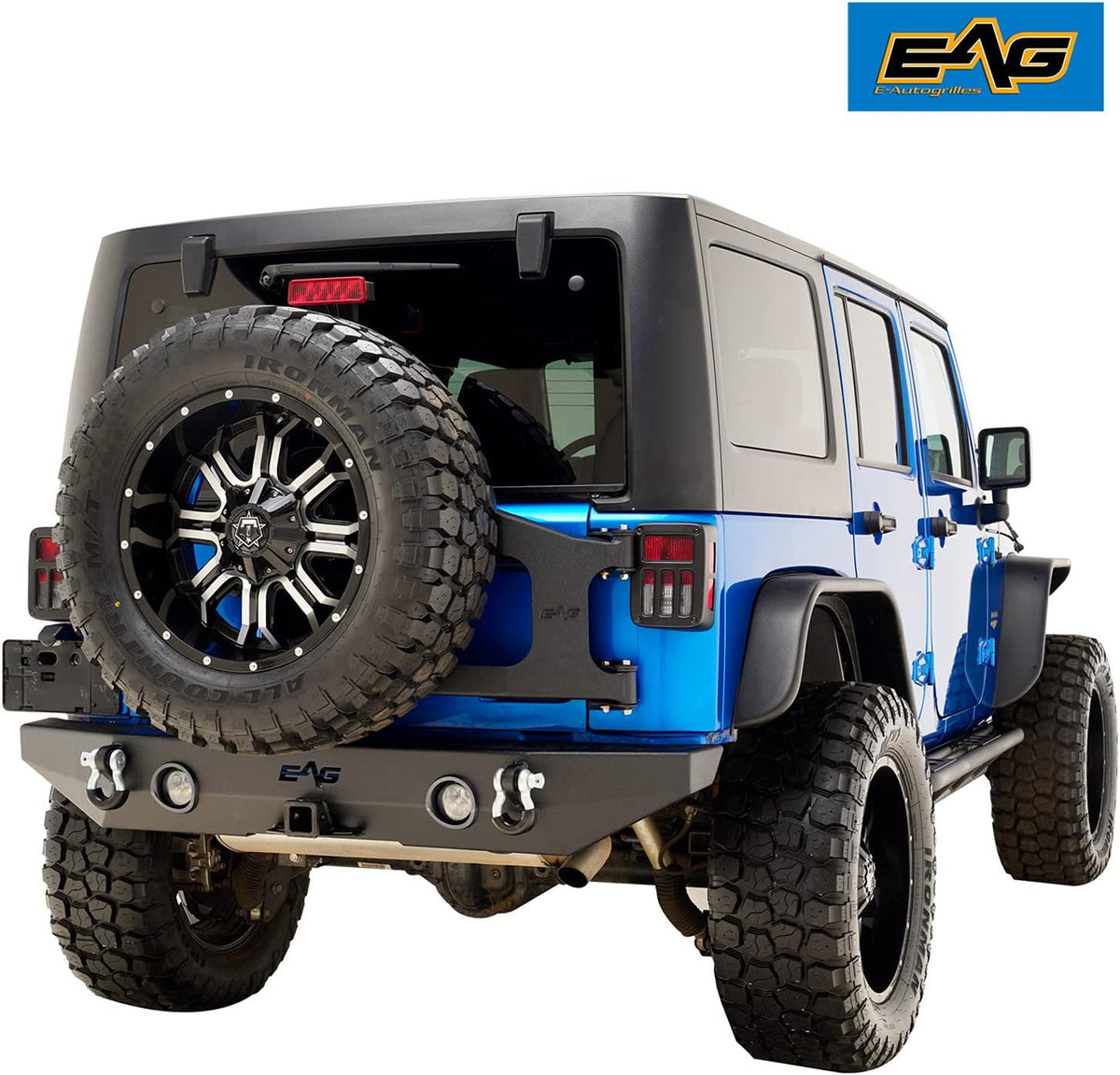 Tire Carrier on Door Hinge with Adjustable Tire Mount F5025