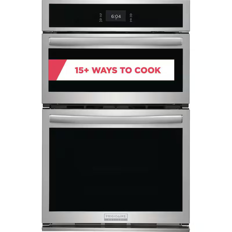 27 in. Electric Built-In Wall Oven and Microwave Combination with Total Convection in Stainless Steel E8444