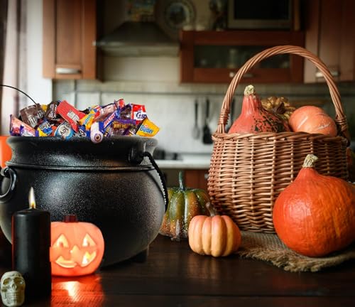 12" Black Plastic Cauldron B93202