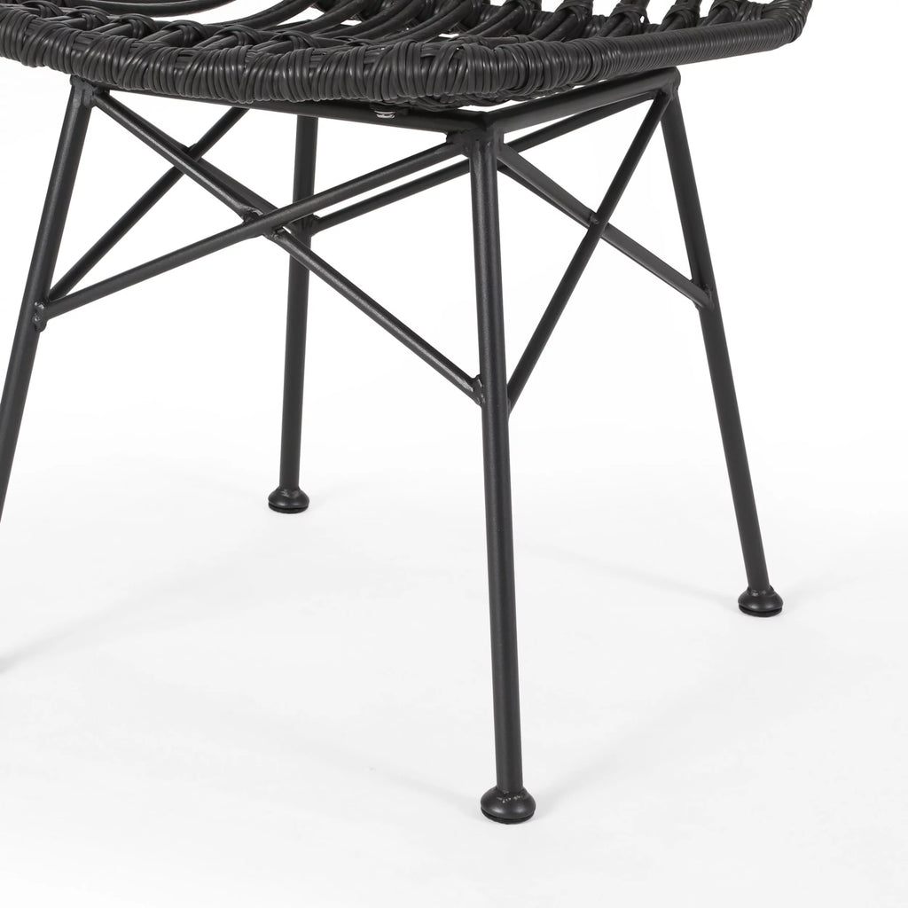 Outdoor Wicker Dining Chairs Set of 2 H462360