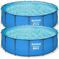 2 Pack 15' x 48" Round Steel Frame Above-Ground Swimming Pool J814696