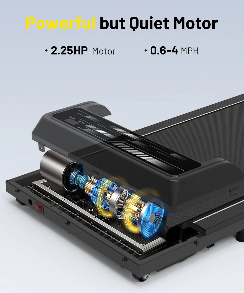 Black Portable Walking Pad Treadmill L76969