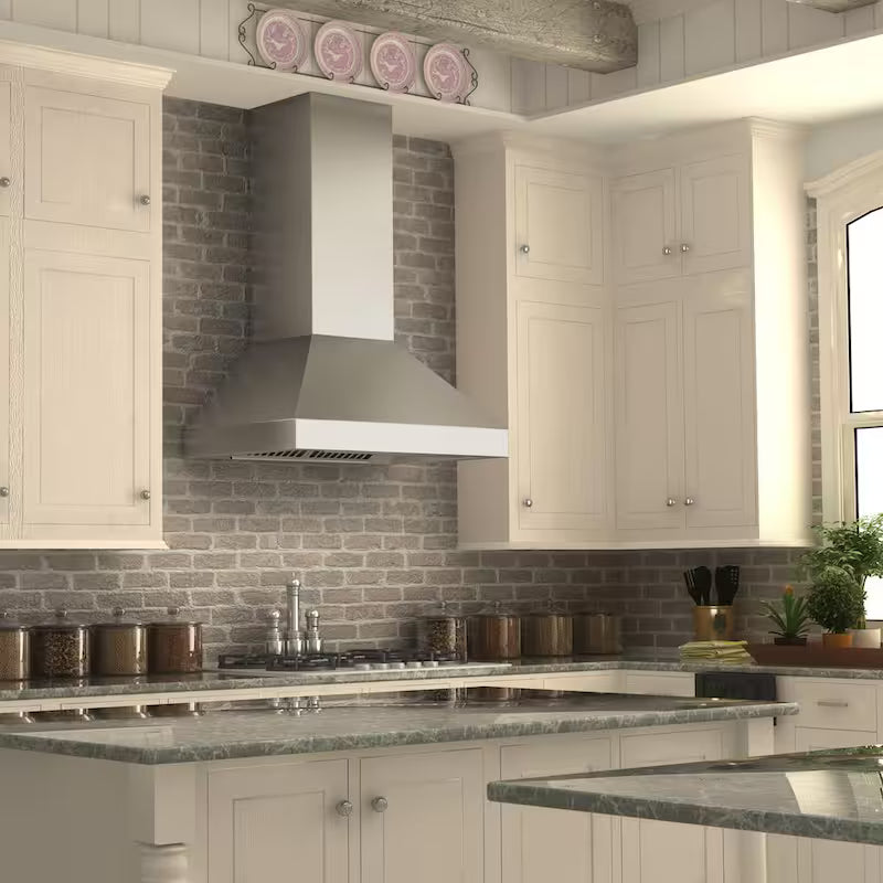 36 in. 500 CFM Convertible Wall Mount Range Hood in Stainless Steel W716814