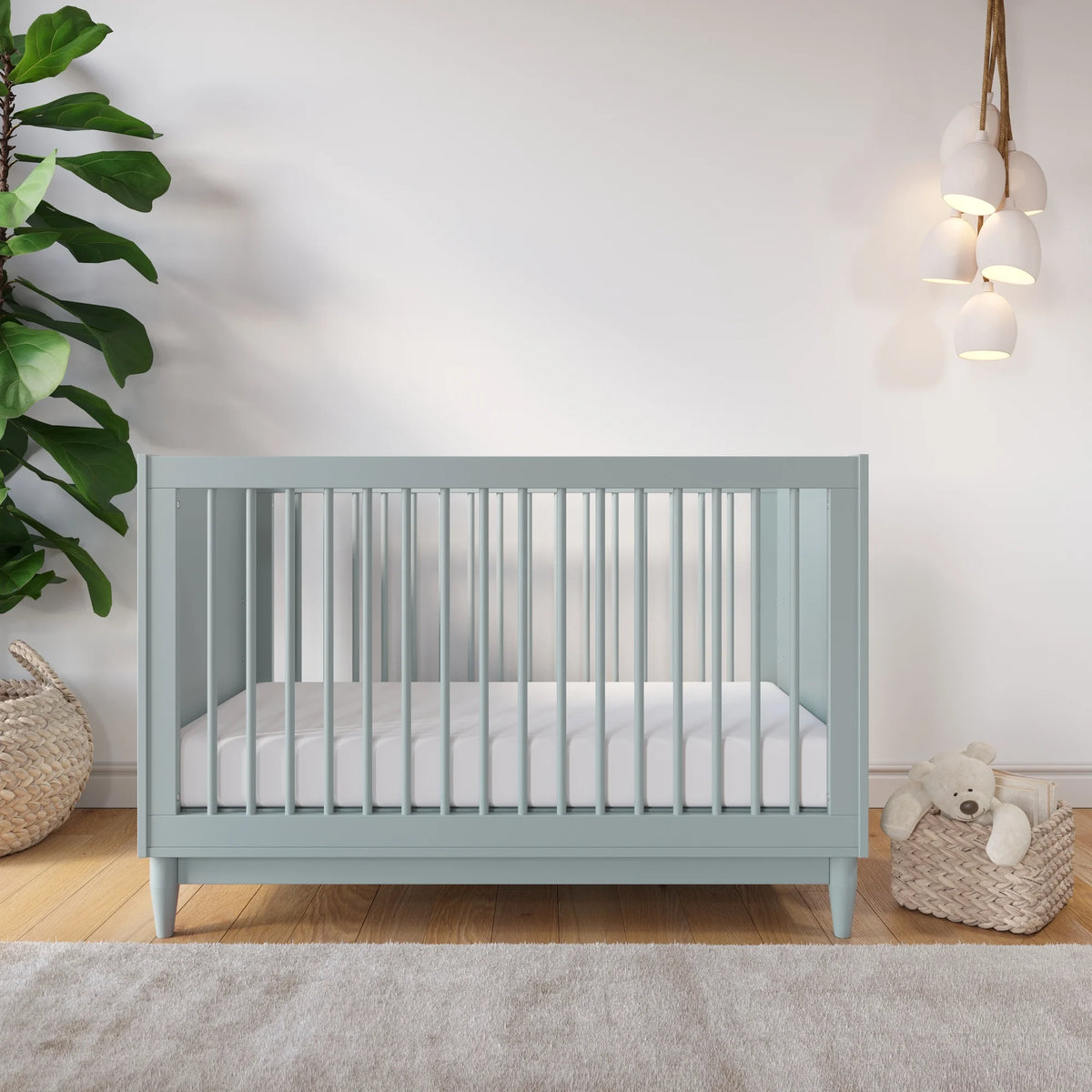 2-Piece Convertible Crib and Double Dresser Nursery Set O19273