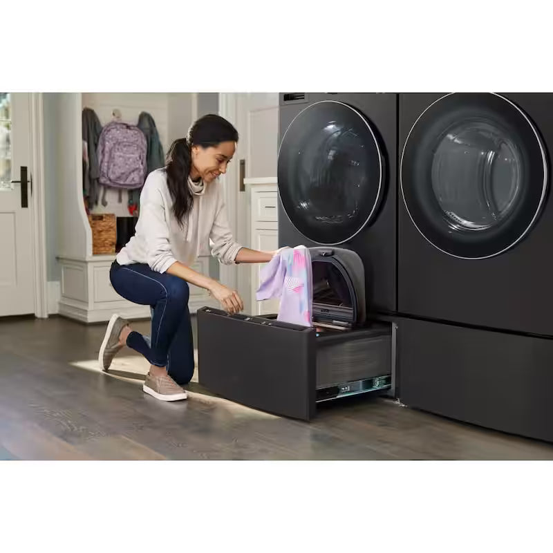 27 in. 1 cu. ft. Front Load Washer in Black Steel P701890