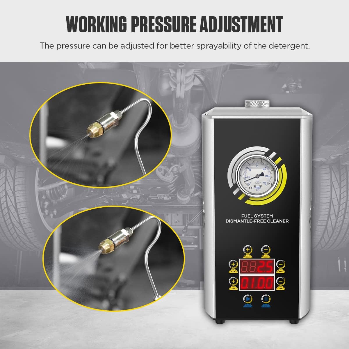 Car Fuel Injector Cleaner with Built-in Air Pump Y73652