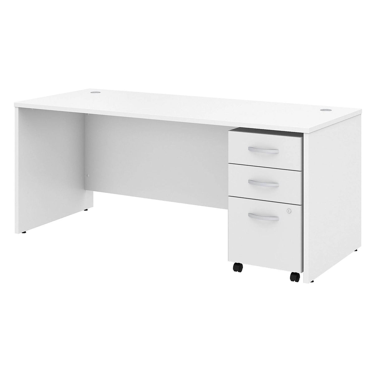 72W x 30D Office Desk with Mobile File Cabinet B725338