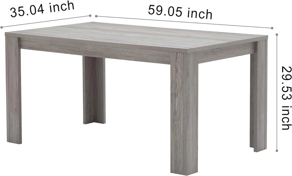 5-Piece Wooden Dining Table Set with 4 Velvet Green Chairs B834